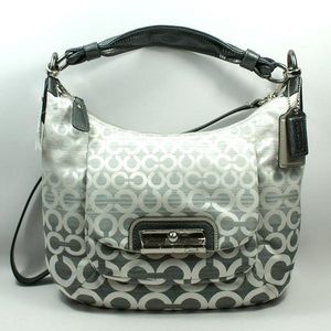 Couch white to grey ombré purse